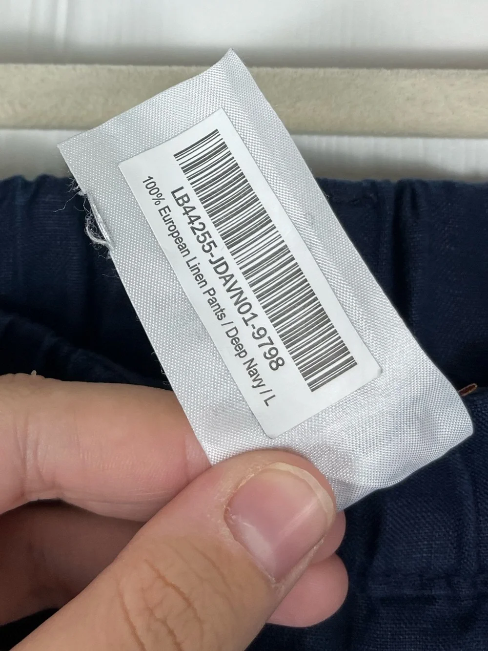 Quince European Linen Pants Wide Leg Ankle/Crop Pants Sz L Navy Minimalist
